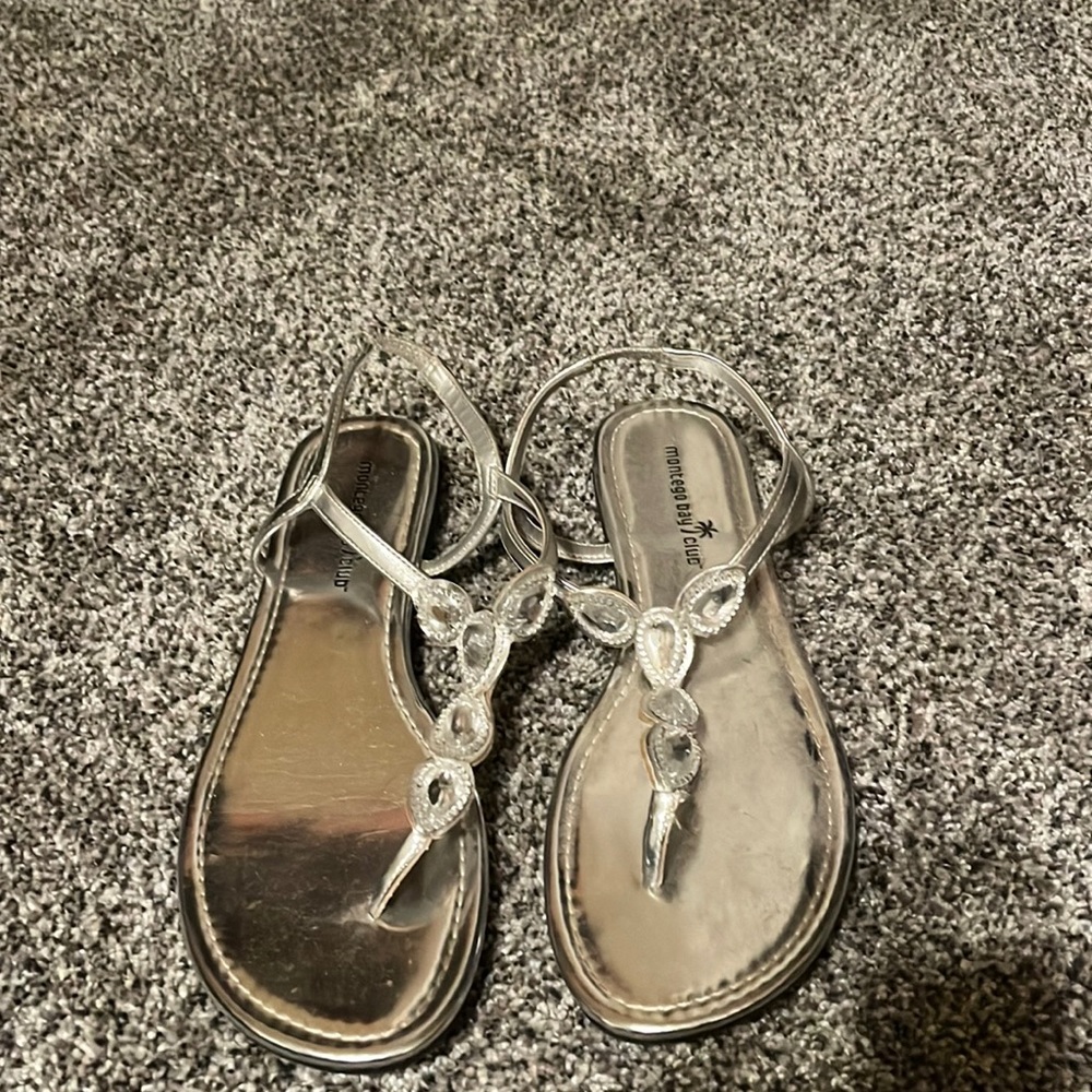 Silver sandals